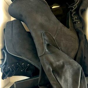 Thigh high heel boot